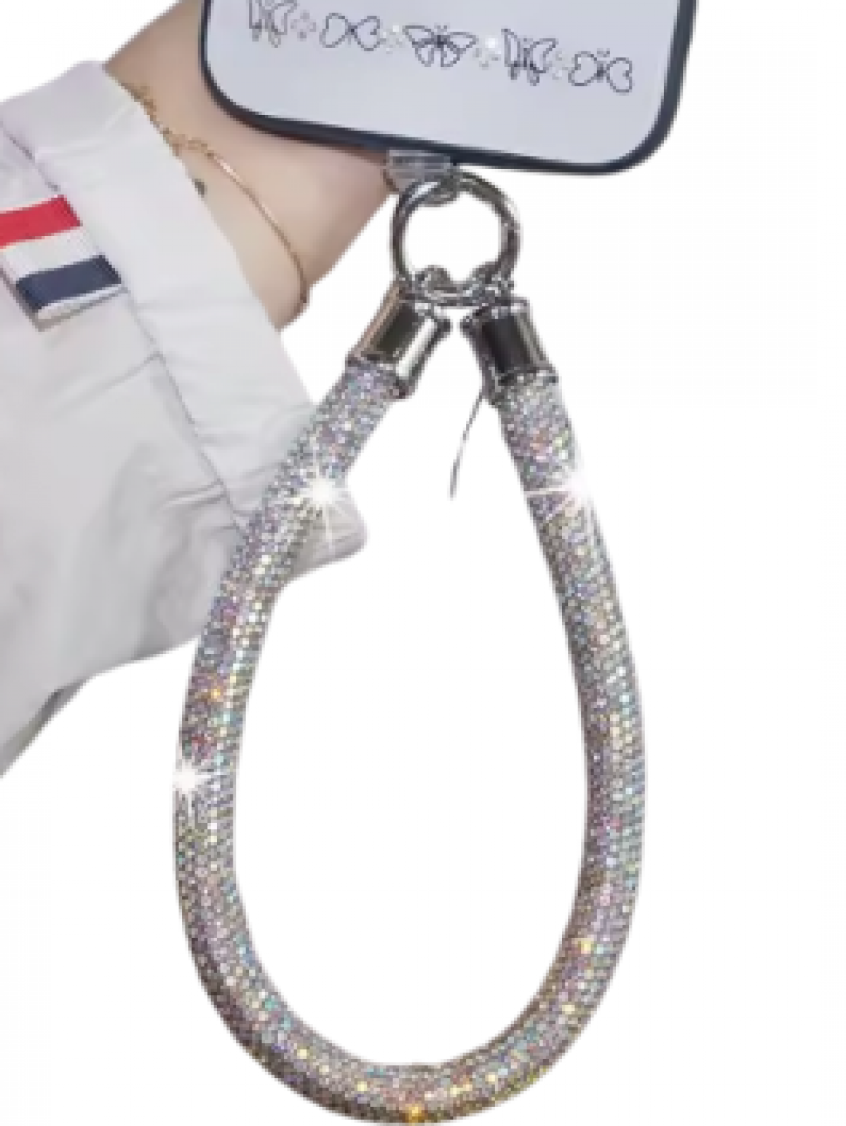 Correa de celular corta con brillos